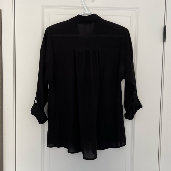💕3/20$ NWOT Xhilaration Chiffon Blouse with Studded Collar - Picture 4 of 4